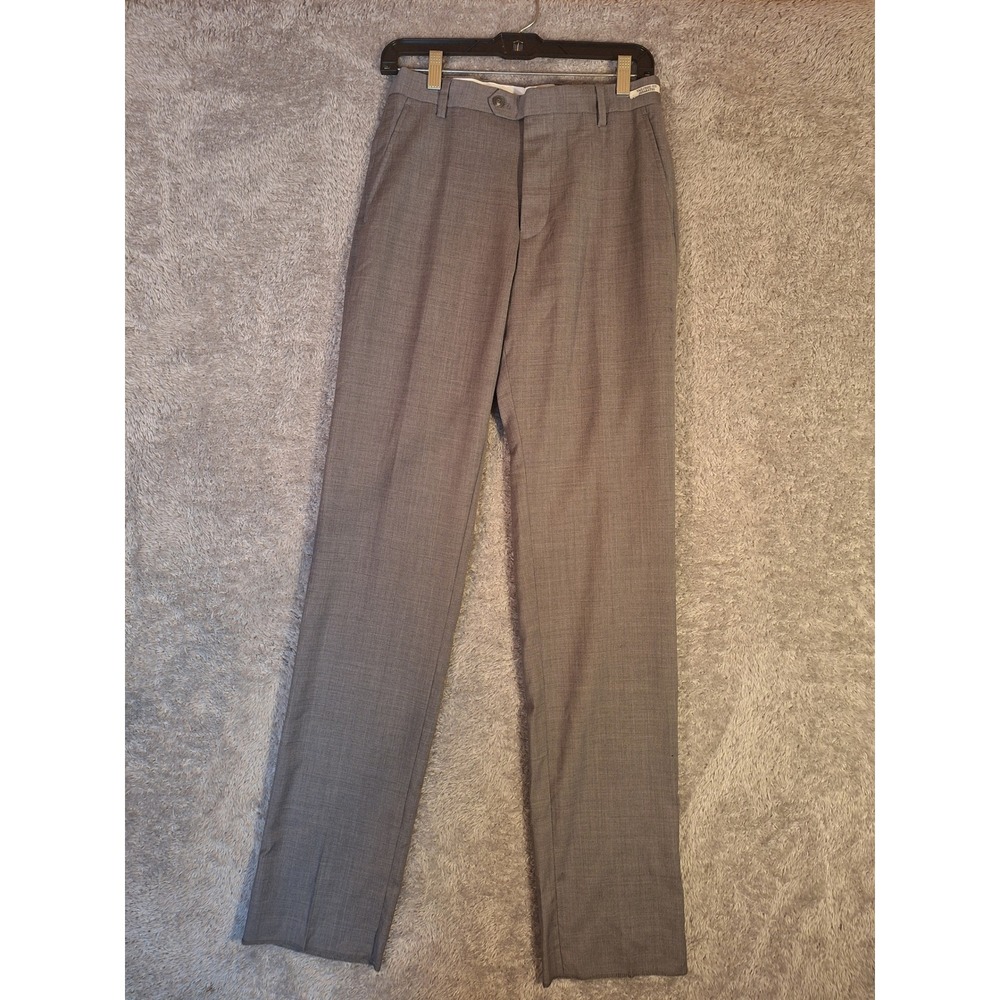 Jos A Bank 1905 Mens 29R Gray Tailored Fit Dress Pants Wool Unhemmed RN31608 NWT